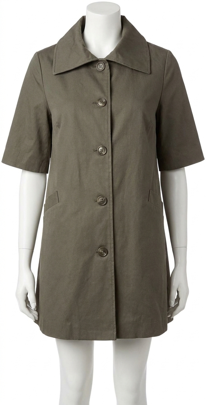 NEW HATCH women's the swing coat spring jacket in olive